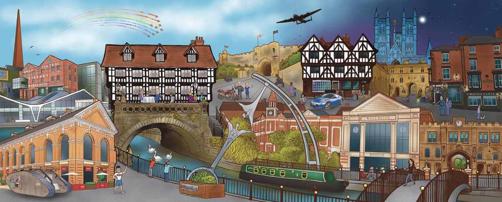 Custom Lincoln art scene by Mel Langton