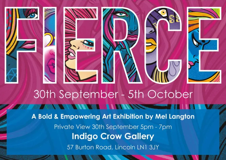 Poster for Mel Langton's Fierce Art Exhibition